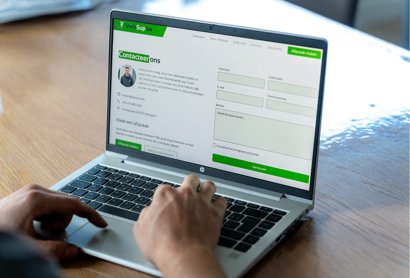 Klant maakt online een afspraak met de fietsenmaker aan huis via het VeloSup platform